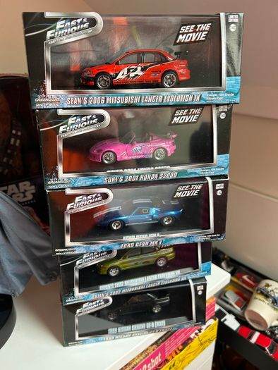 5 Greenlight Fast and Furious 1:43 Die-Cast Model Cars