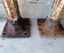 cast iron vintage gate post