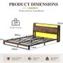 King Size Bed Frame with Ergonomic Storage Headboa Image 9