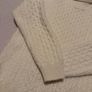 Cream Aran knit wool jumper Image 3