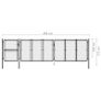Garden Gate Steel 125x495 cm Anthracite Image 5