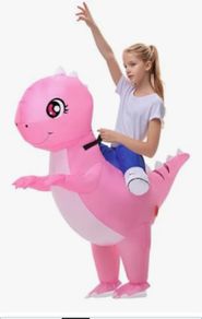 Kids Inflatable Dinosaur Costume Pink