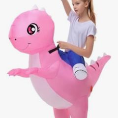 Kids Inflatable Dinosaur Costume Pink