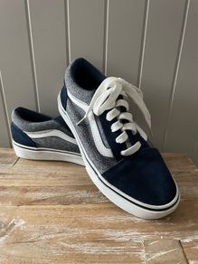 Vans kids sneakers canvas and suede navy blue UK 4 EU 36.5