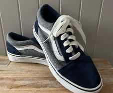 Vans kids sneakers canvas and suede navy blue UK 4 EU 36.5
