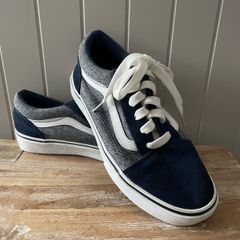 Vans kids sneakers canvas and suede navy blue UK 4 EU 36.5