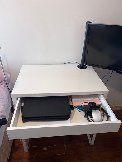 White Desk / Dressing Table with Drawer