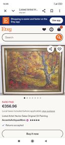 Original vintage 1960's oil painting by the artist Hector Salas