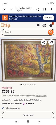 Original vintage 1960's oil painting by the artist Hector Salas