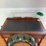 Beautiful Writing Desk and Green Chesterfield Captains Chair Image 4