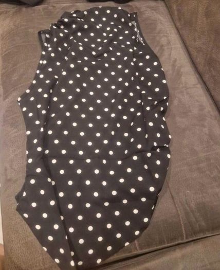 Black & White Polka Dot Halter Neck Top