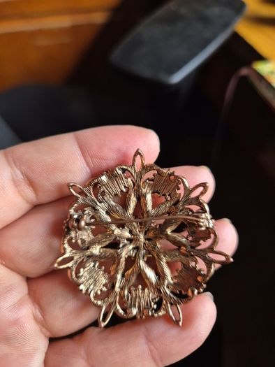Vintage Brooch. Dominant Blue Theme.