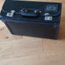 Black leather case. 19ins wide.14ins high. 4ins deep Image 2