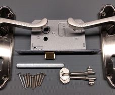 Door handles and lock set
