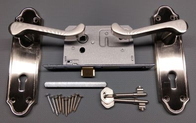 Door handles and lock set