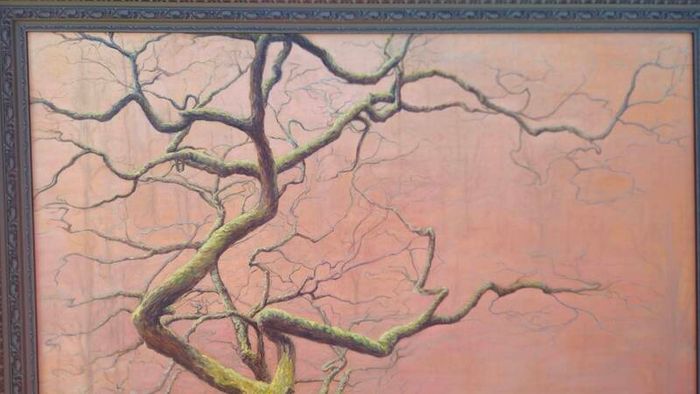Original Oil Painting  - Peach Sunset