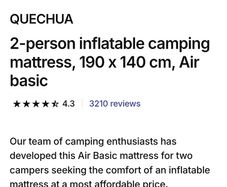 Double Air Matress & Electric Camping Pump