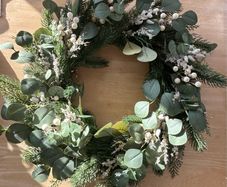 Dunnes Christmas white door wreath