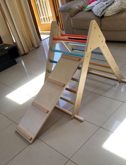Toddler climbing frame with slide