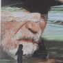 Original Framed Oil Painting - Old Man and the Sea/Renaissance Image 3
