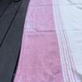 Vintage Pink and Cream Striped Wool Style Blanket Throw Large Image 4