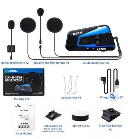 Motorcycle Bluetooth Helmet Headset Intercom 1600M Wireless BT