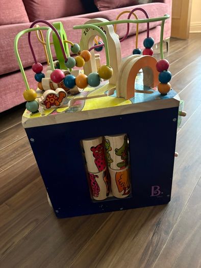Zany Zoo wooden activity cube