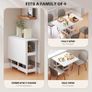 Four-Person Drop Leaf Table - White Image 7