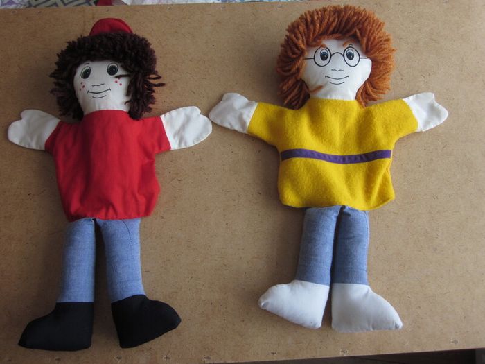 Two Hand Puppets made in the Philippines