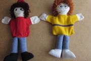 Two Hand Puppets made in the Philippines