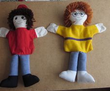 Two Hand Puppets made in the Philippines