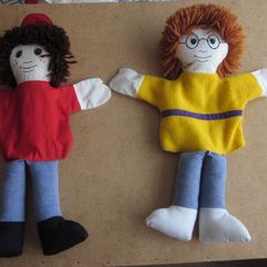 Two Hand Puppets made in the Philippines