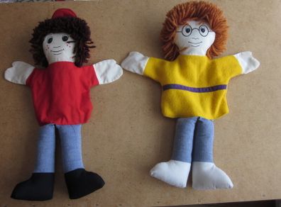 Two Hand Puppets made in the Philippines