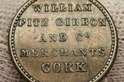 Ireland 19th Century William Fitz Ribbon and Co. Merchants Cork Farthing Beautiful Condition!