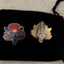 Vintage Orchid Cloisonne Clip-on Earrings Image 2