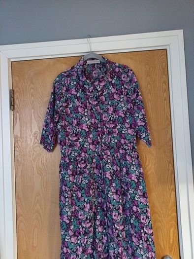 Rowen Avenue Floral Shirt  Dress.  S. XL- 16