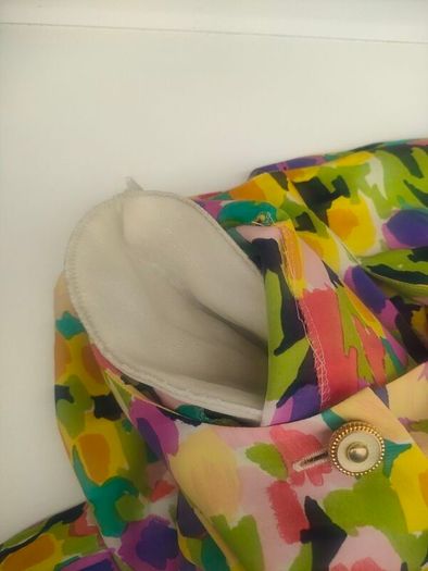 Vintage colourful print dress Paris