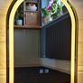 LED Bathroom Mirror Gold Frame Antifog Demister Image 3