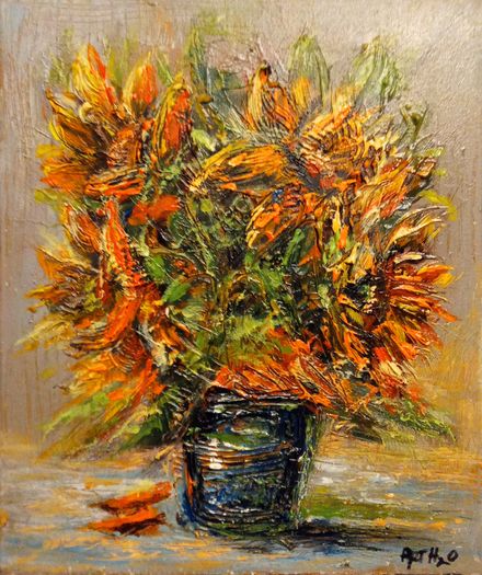 ArtH2O - Vibrant Sunflowers Bouquet 30x40cm