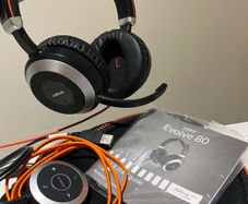 NEW Jabra Evolve80 Noice cancelling headphones black MS stereo headset