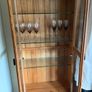 Solid oak display cabinet with glass shelves Image 3