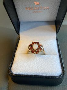 9ct Gold Opal and Garnet Dress Ring