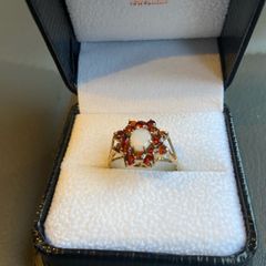 9ct Gold Opal and Garnet Dress Ring