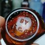 76 - Beautiful Vintage 2oz Bovril Dark Brown Glass Embossed Letters Jar Image 5