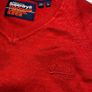 Superdry Mens V-Neck Jumper Size Large Red Image 3