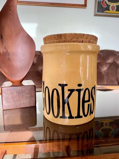 T.G. Green Church Gresley Made in England Vintage Cookies Jar with Cork lid 1960s