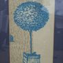 Nice set of 3 Vintage Botanical prints on woven Linen Image 3