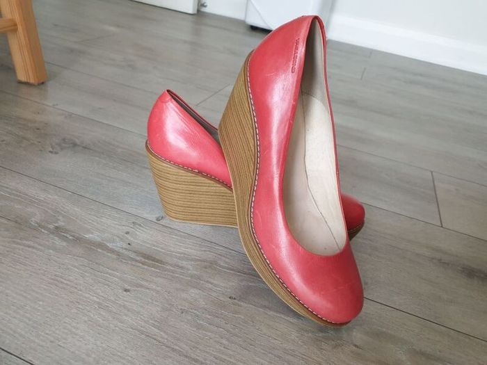 Vagabond Leather Wedges Size Uk 7 ( Eu 40)