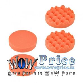 36844 5" Buffing Sponge Pads Drill Polishing Buffer Flat Wave Pad Disc 4pcs