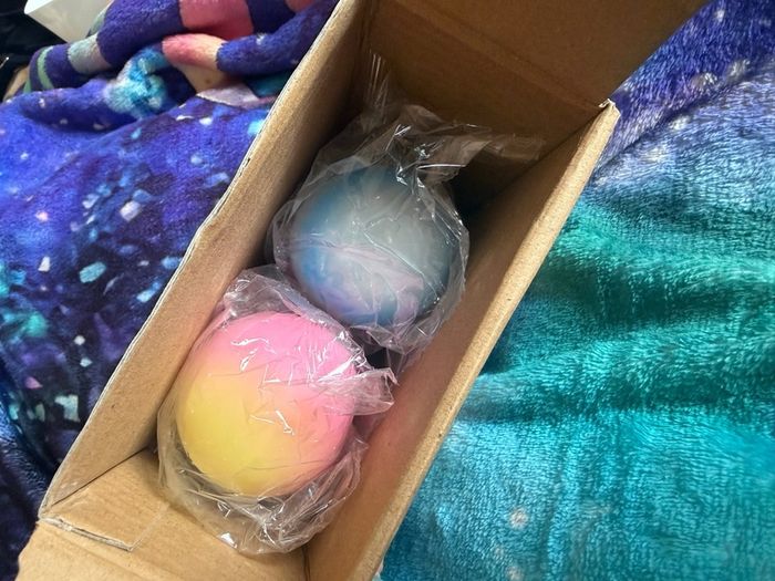 Brand new boxed stress balls x 4